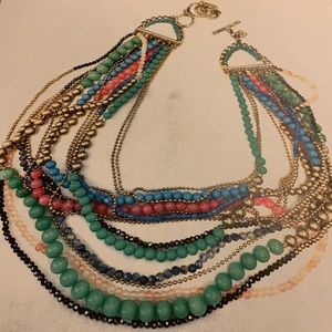 Stella & Dot Multi Beaded Chain Necklace